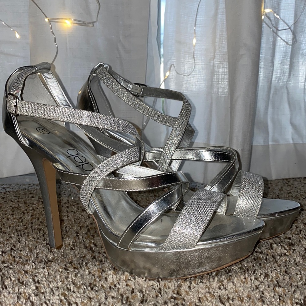 Silver stilettos